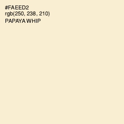 #FAEED2 - Papaya Whip Color Image